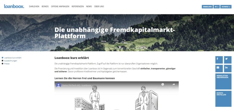 Loanboox – die unabhängige Fremdkapitalmarkt-Plattform