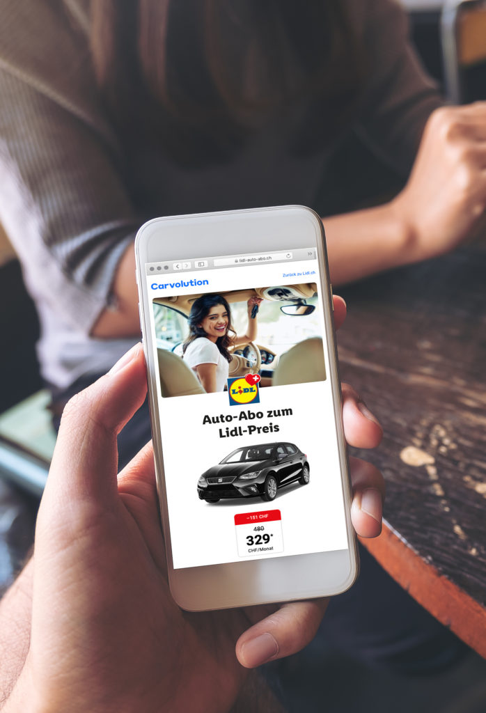 Erneutes Auto-Abo bei Lidl Schweiz mit Carvolution